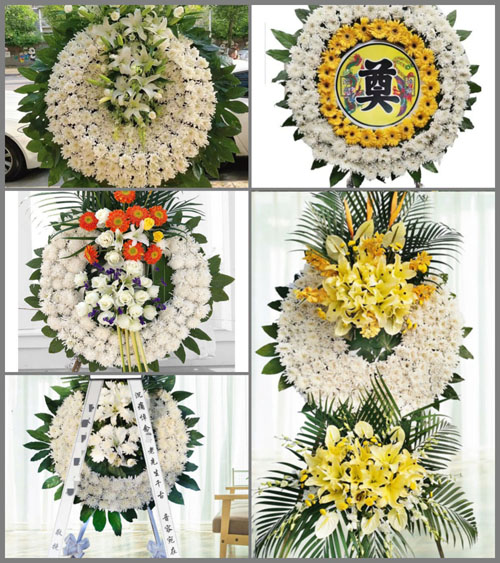 广东广州市花都区狮岭镇西头村花圈速递